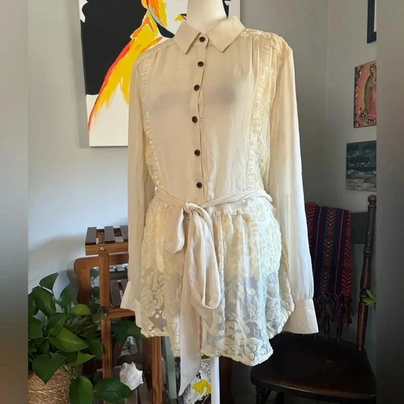 Anthropologie Nick & Me Lace Blouse - Picture 1 of 10